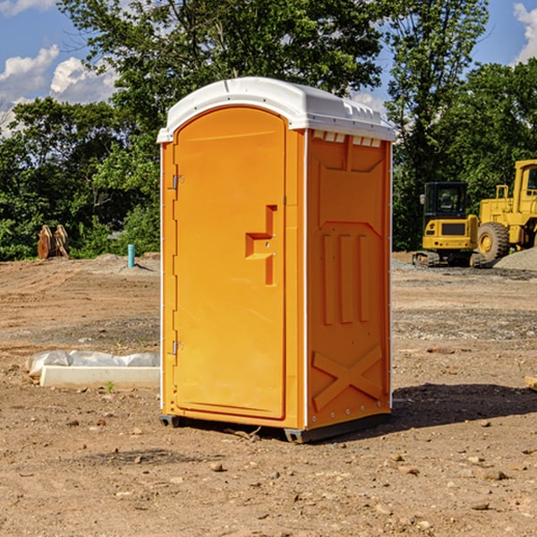 what is the expected delivery and pickup timeframe for the portable toilets in North Baldwin